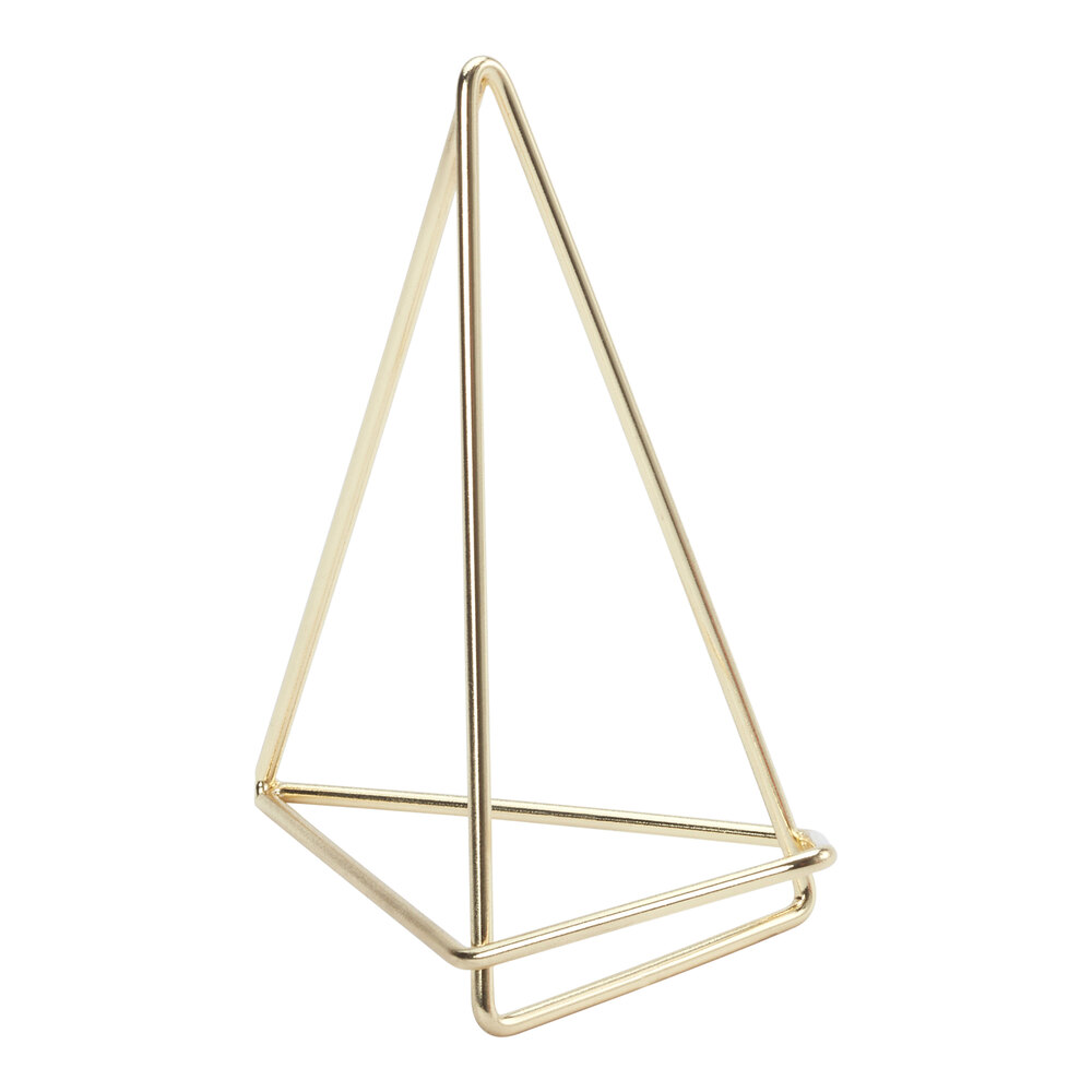 American Metalcraft 4" Gold Geometric Card Holder