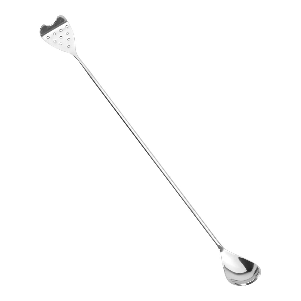 American Metalcraft 12" Stainless Steel Bar Spoon with Strainer BSST12
