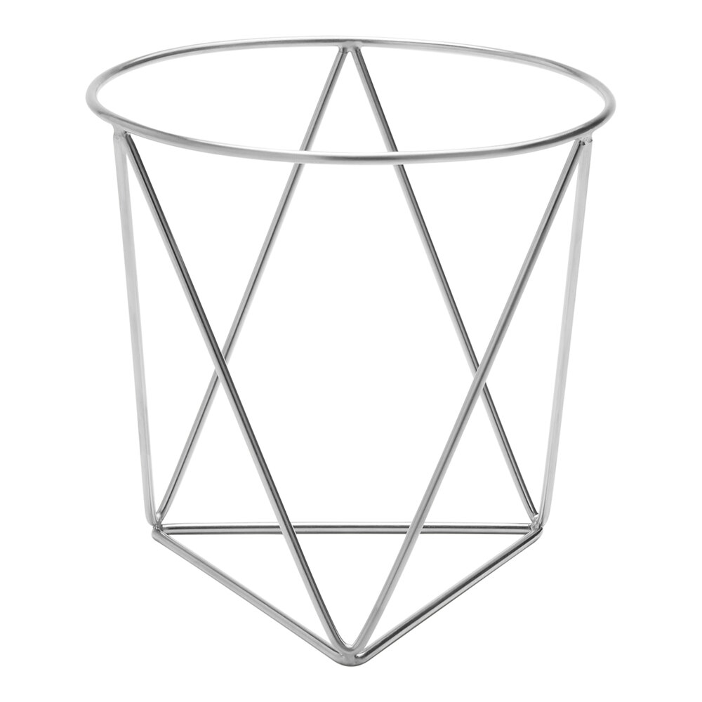 American Metalcraft 7" Stainless Steel Metal Geometric Pizza Stand