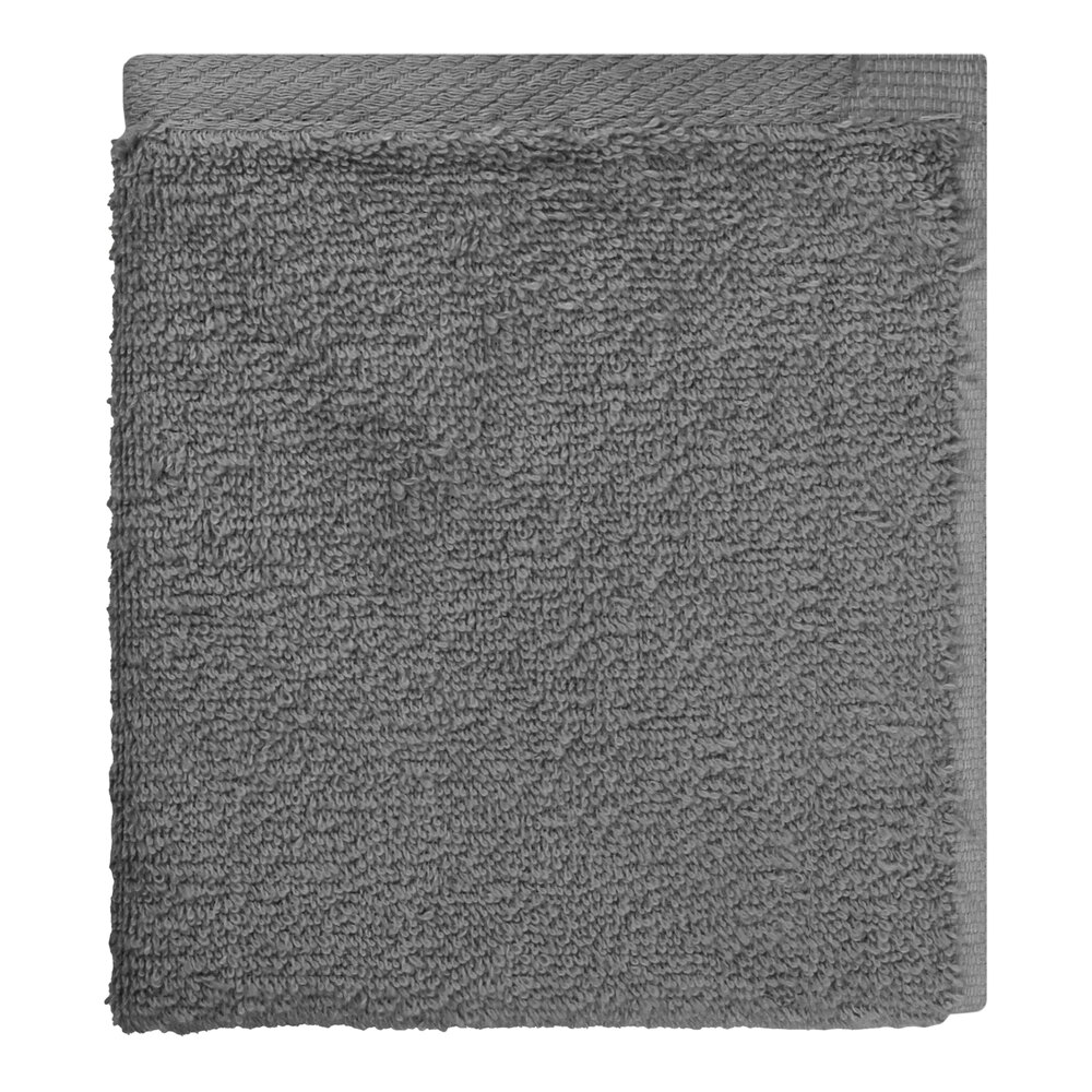 1888 Mills Millenium 13" x 13" Charcoal 100% Ring-spun Cotton Washcloth 1.5 lb. - 144/Case
