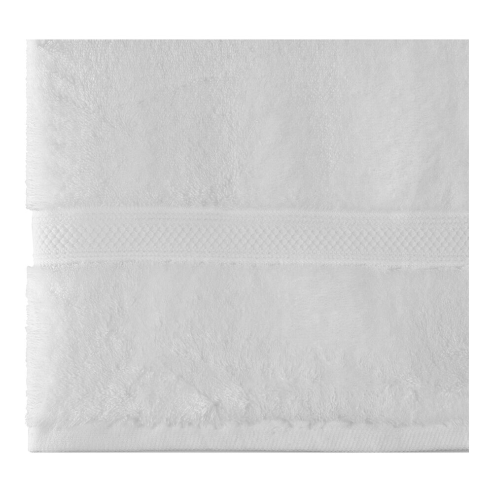 1888 Mills Magnificence 13" x 13" Imported White 100% Pima Cotton Washcloth 1.8 lb. - 288/Case