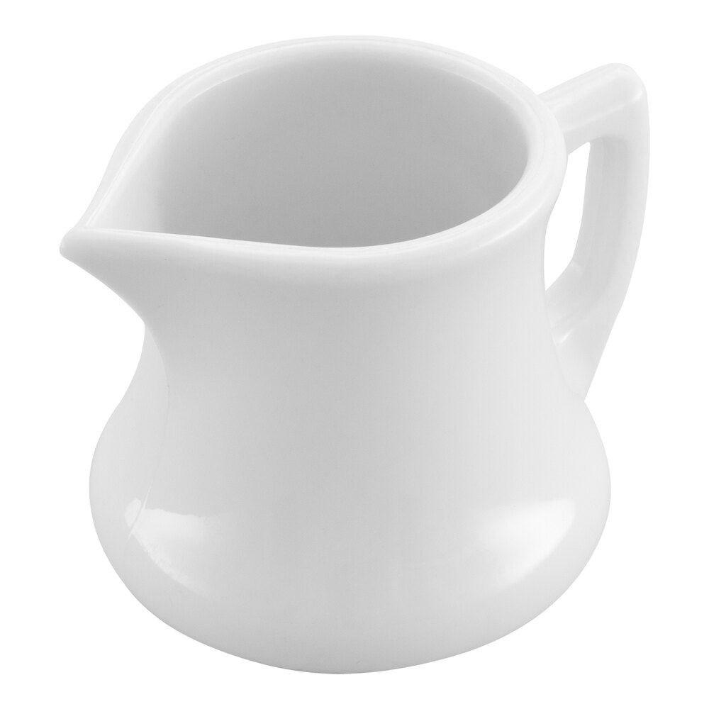 Carlisle 2.9 oz. White SAN Plastic Creamer - 36/Case