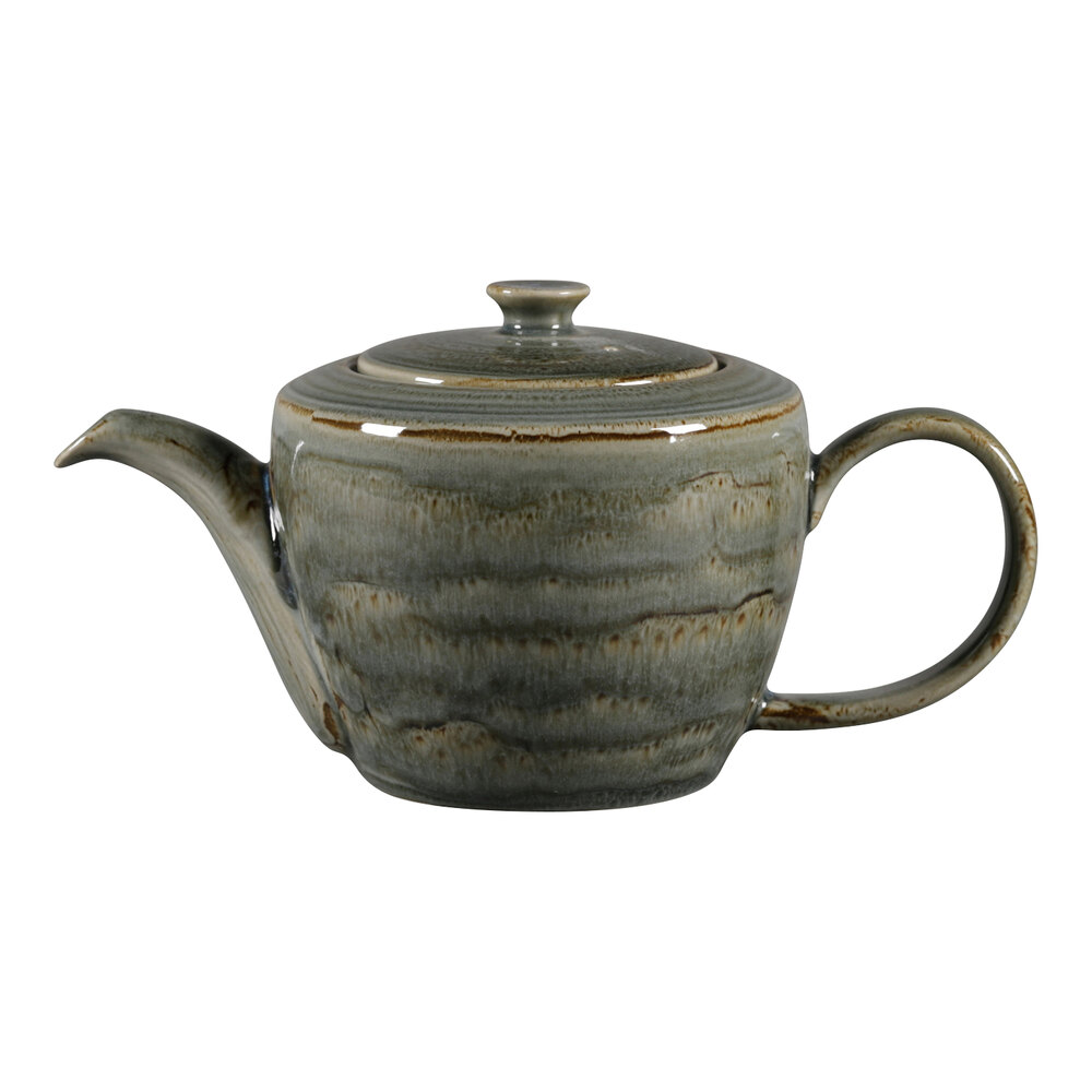 RAK Porcelain Rakstone Spot 13.55 oz. Peridot Porcelain Tea Pot with Lid - 4/Case