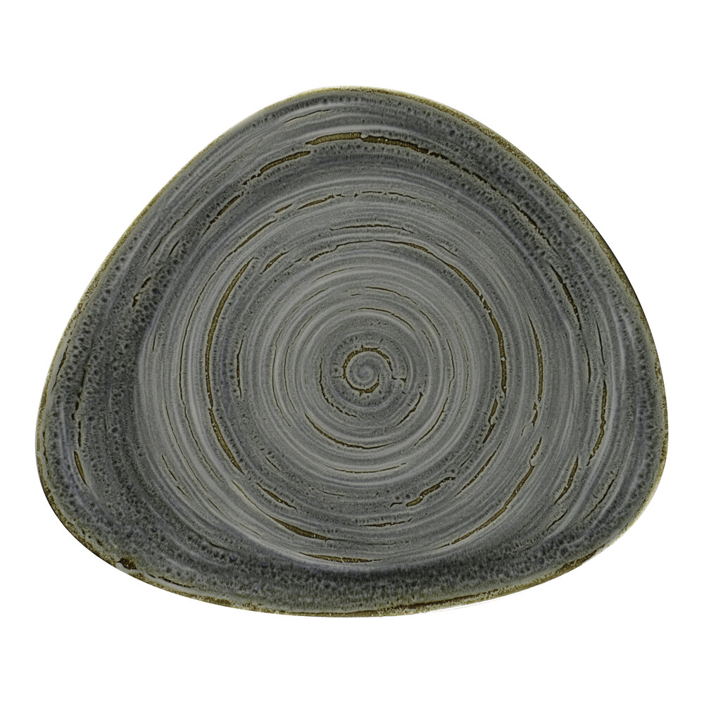 RAK Porcelain Rakstone Spot 12 3/16" Peridot Porcelain Flat Organic Plate - 6/Case