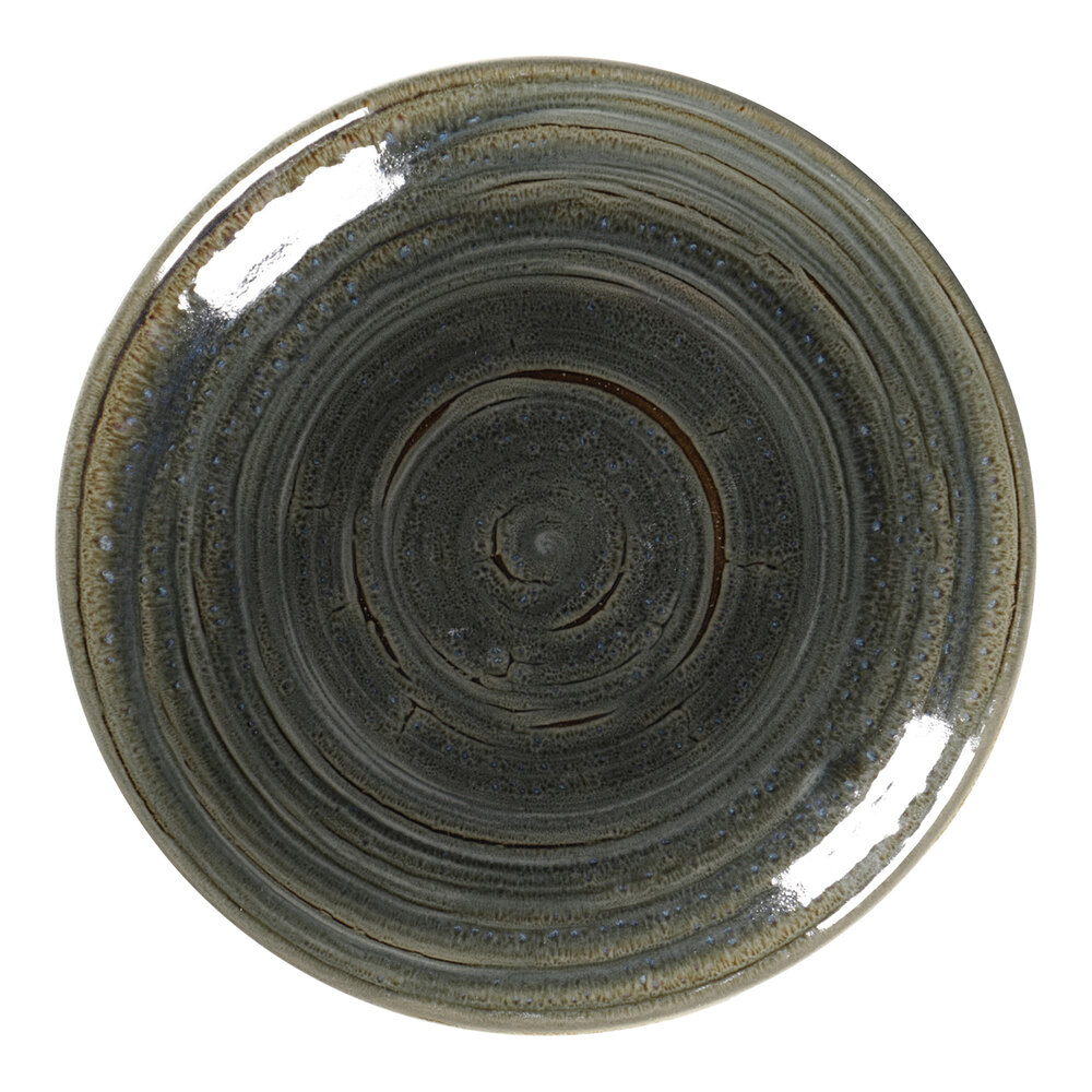 RAK Porcelain Rakstone Spot 11" Peridot Porcelain Deep Coupe Plate - 12/Case