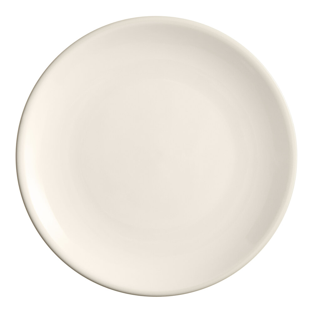 Acopa 6 1/2" Round Ivory (American White) Coupe Stoneware Plate - 36/Case