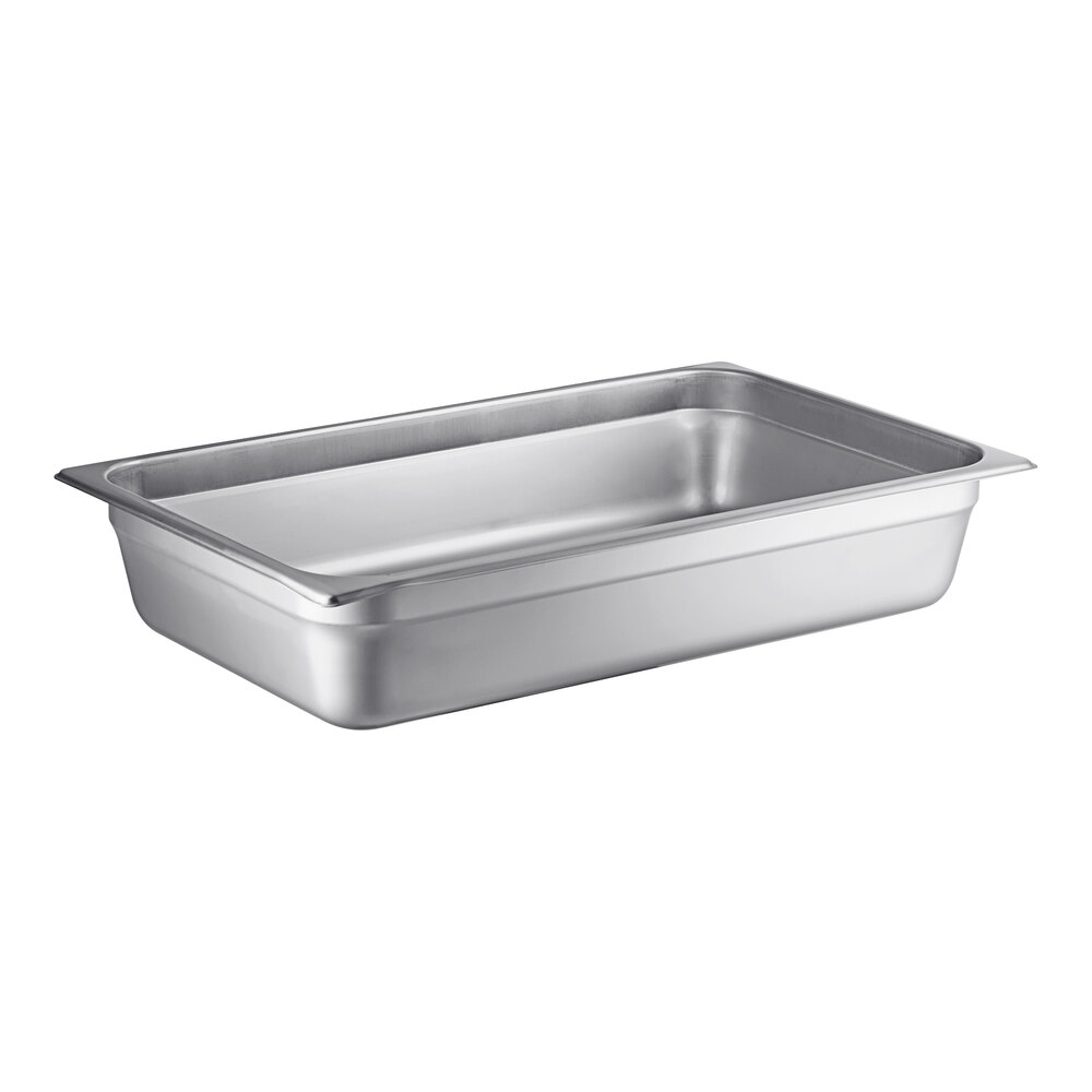 Choice Full Size 4" Deep Anti-Jam 22 Gauge Stainless Steel Steam Table / Hotel Pan