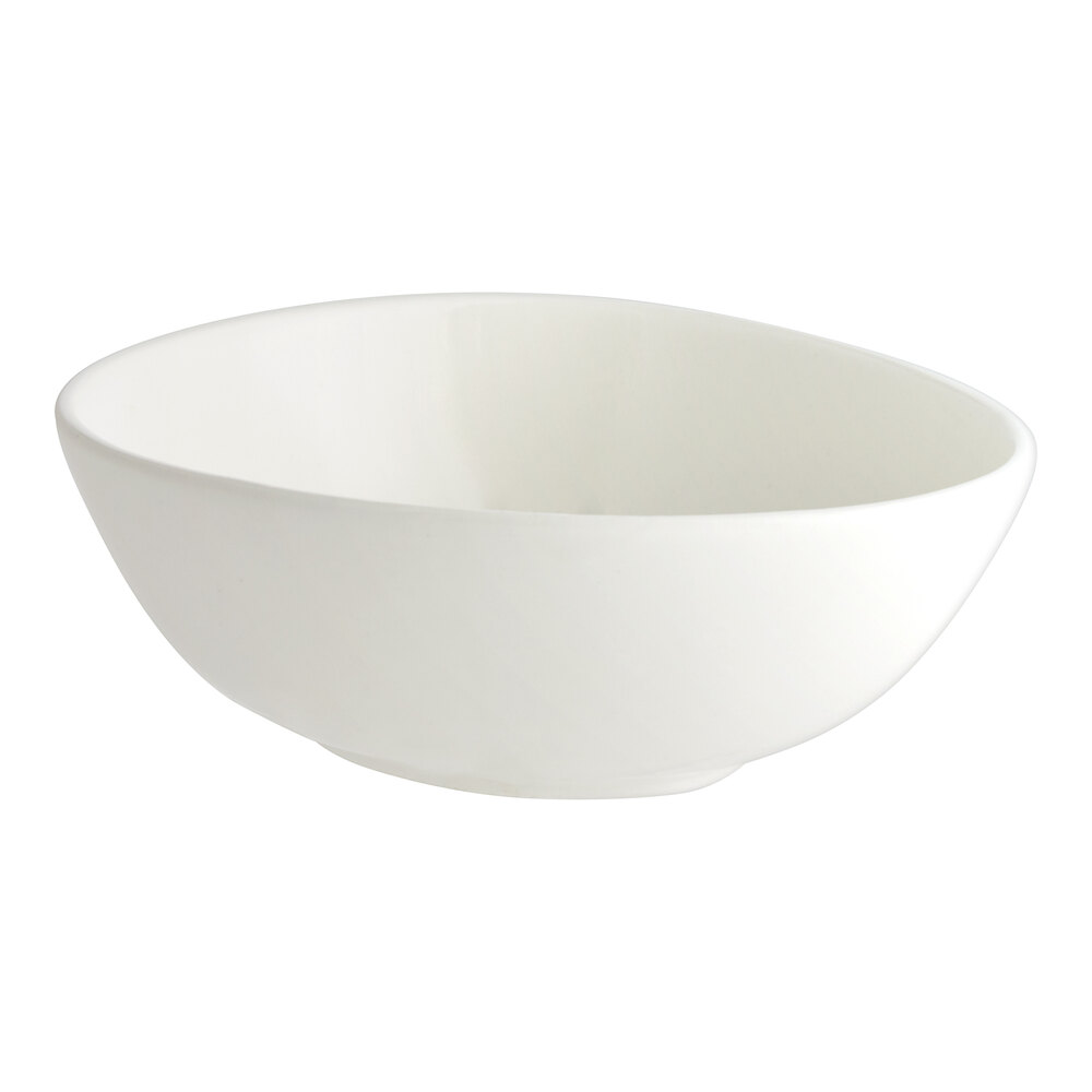 Acopa Nova 12 oz. Cream White Tall Coupe Stoneware Bowl - 12/Case