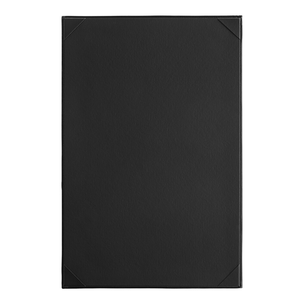 Acopa Prime 11" x 17" Black 1-Panel 2-View Vinyl Menu Board