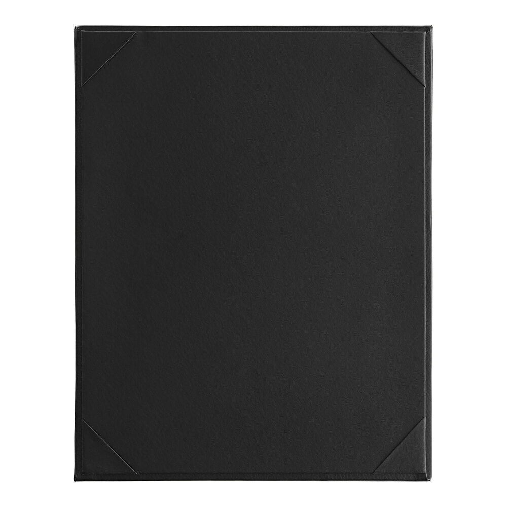 Acopa Prime 8 1/2" x 11" Black 1-View Vinyl Menu Board