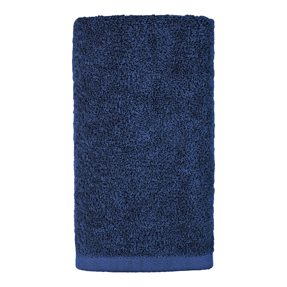 1888 Mills Millennium 16" x 28" Navy 100% Ring-Spun Cotton Hand Towel 4.5 lb. - 72/Case