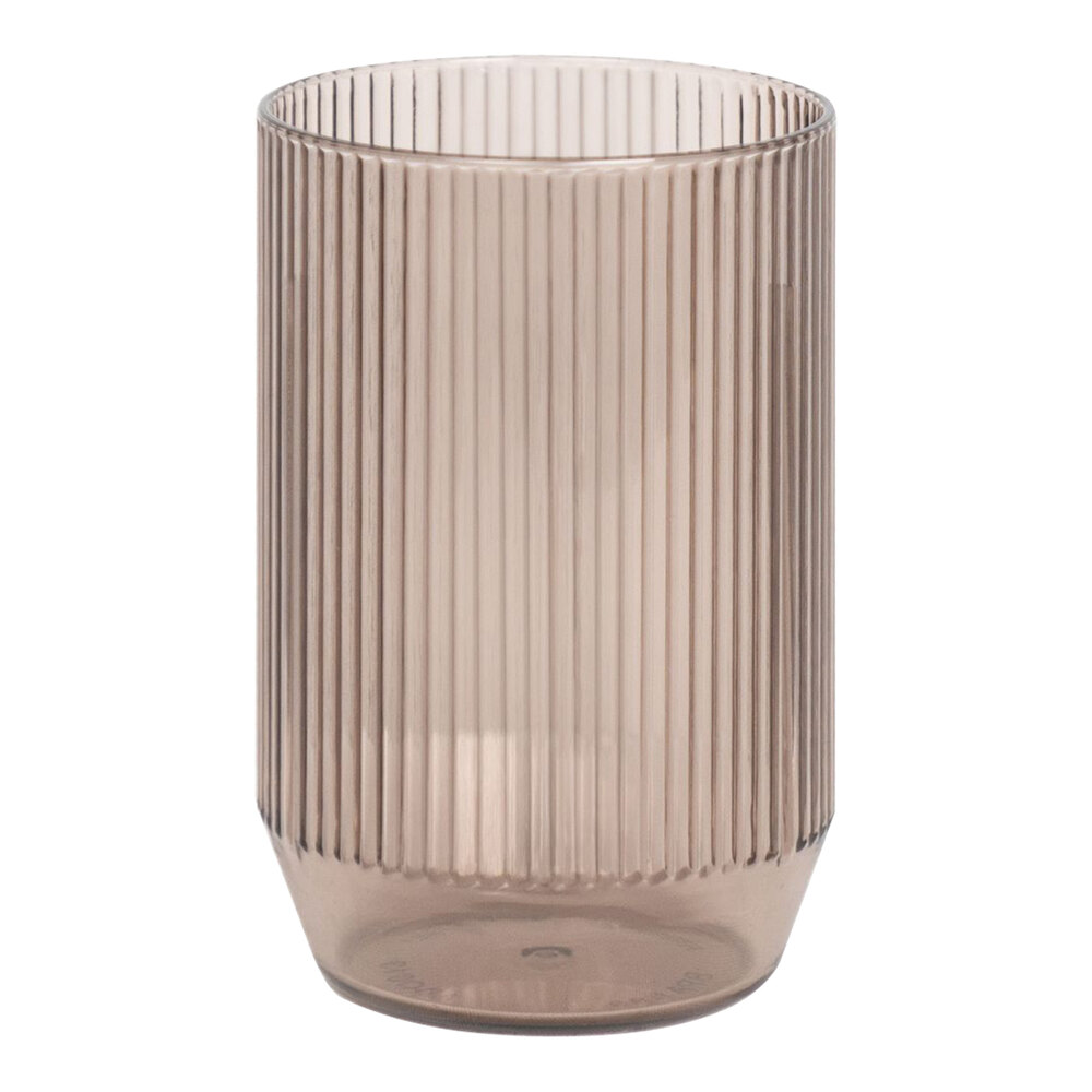 Front of the House Gatsby 12 oz. Smoke SAN Plastic Rocks / Old Fashioned Glass - 12/Pack