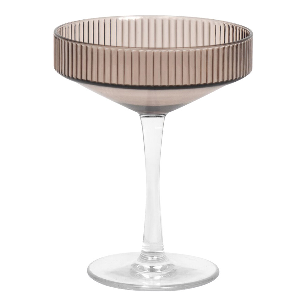 Front of the House Gatsby 7 oz. Smoke SAN Plastic Martini Glass - 12/Pack