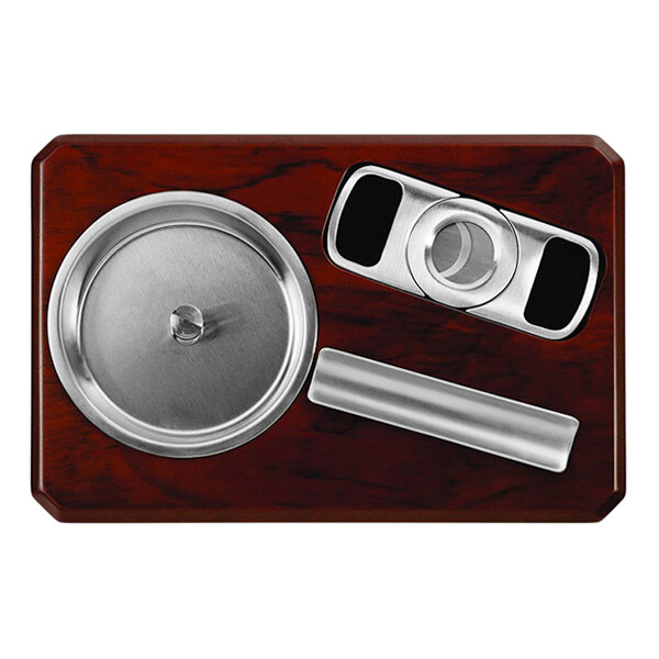 Franmara Cigarro Ashtray Set with Cigar Cutter