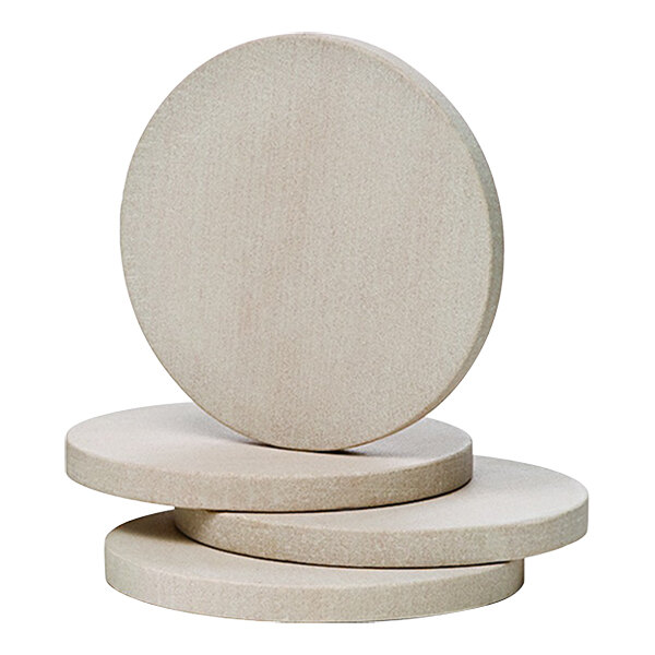 Franmara 4" Round Beige Natural Sandstone Coaster Set - 4/Set