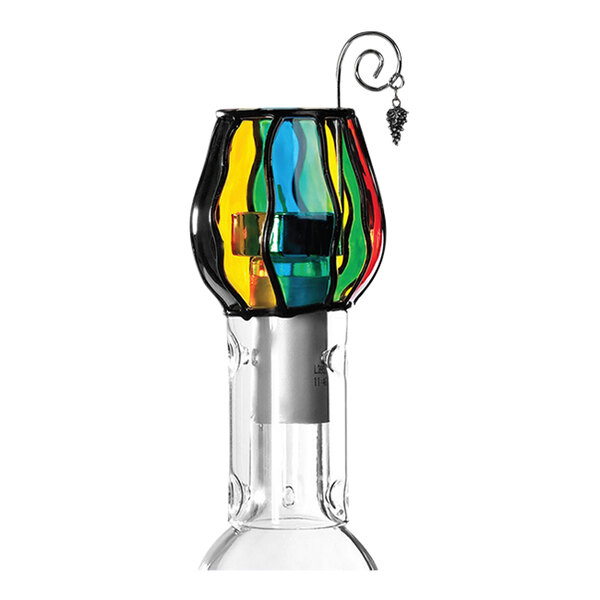 Franmara Stained Glass Dome Wine Chimney Candle Holder