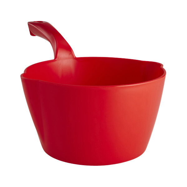 Vikan 64 oz. Red Polypropylene Round Scoop 56824