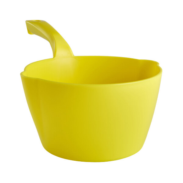 Vikan 64 oz. Yellow Polypropylene Round Scoop 56826