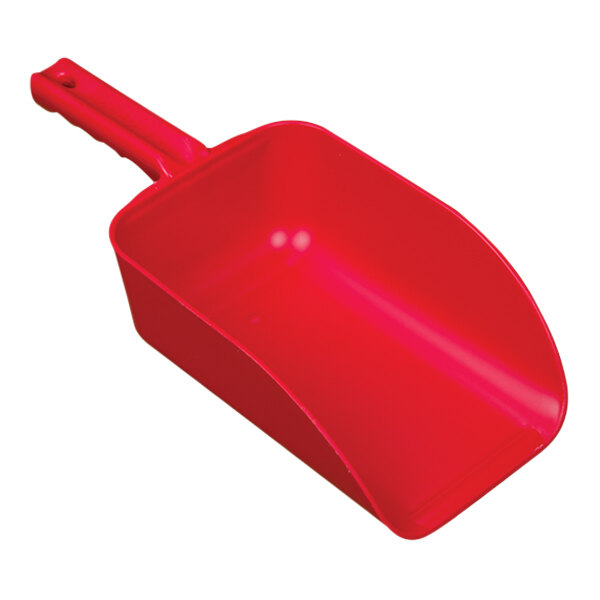 Vikan 82 oz. Red Polypropylene Hand Scoop 65004