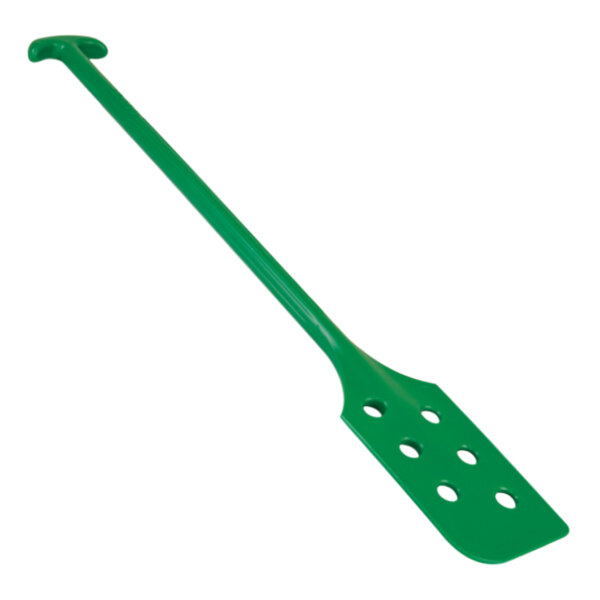 Vikan 40" x 6" Green Polypropylene Mixing Paddle / Scraper with Holes 67742