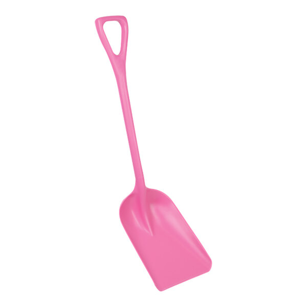 Vikan 10" Wide Pink One-Piece Polypropylene Food Service Shovel 69811