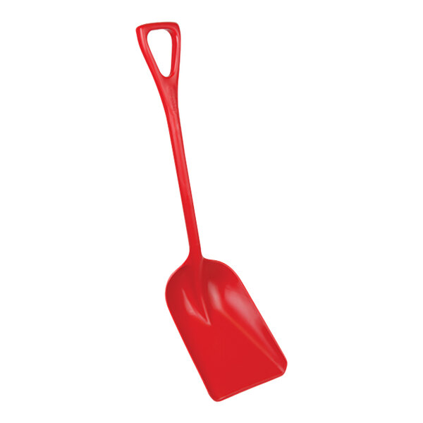 Vikan 10" Wide Red One-Piece Polypropylene Food Service Shovel 69814