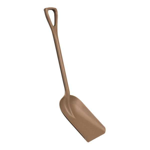 Vikan 10" Wide Brown One-Piece Polypropylene Food Service Shovel 698166