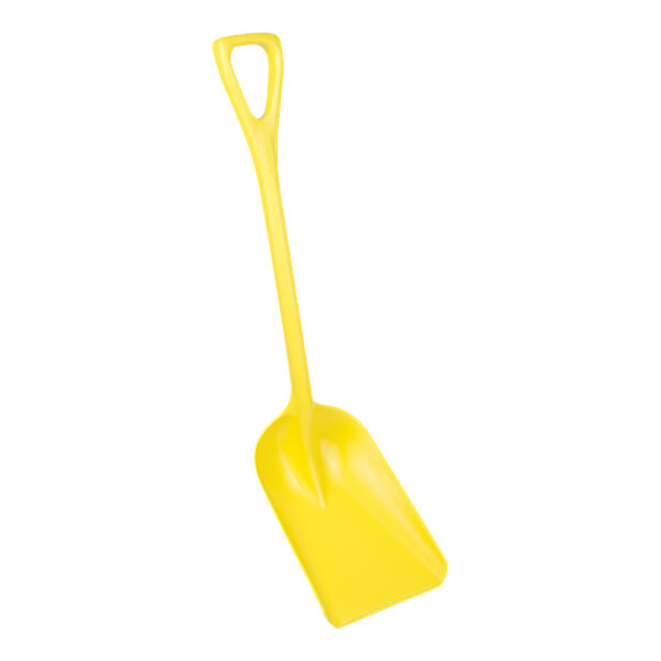 Vikan 10" Wide Yellow One-Piece Polypropylene Food Service Shovel 69816