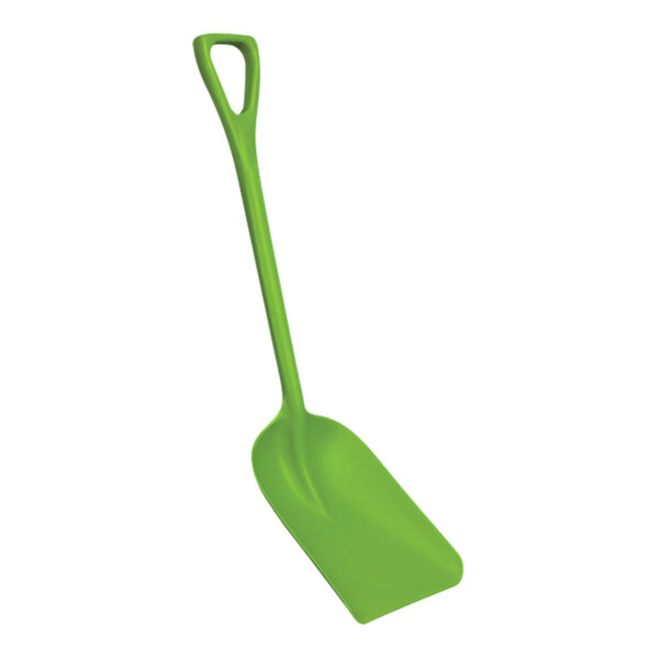 Vikan 10" Wide Lime One-Piece Polypropylene Food Service Shovel 698177