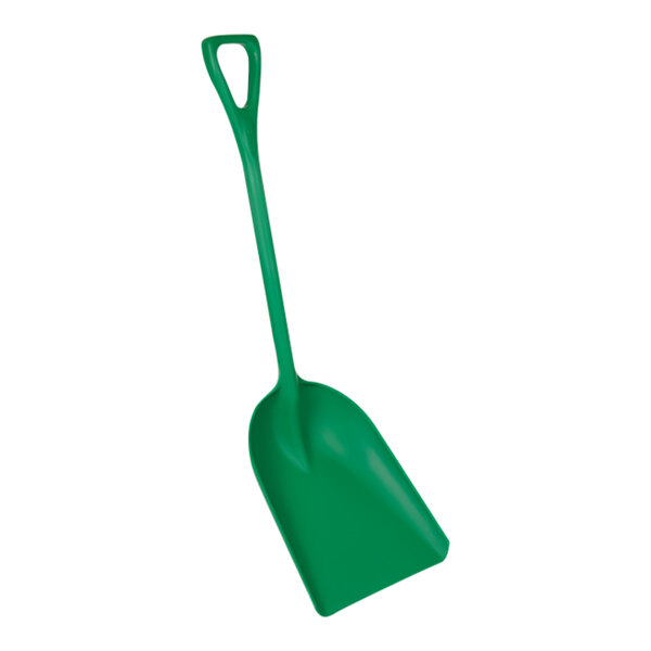 Vikan 14" Wide Green One-Piece Polypropylene Food Service Shovel 69822