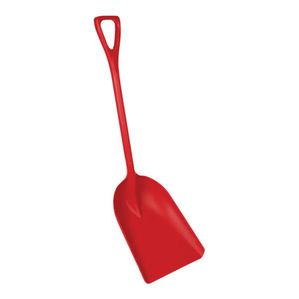 Vikan 14" Wide Red One-Piece Polypropylene Food Service Shovel 69824