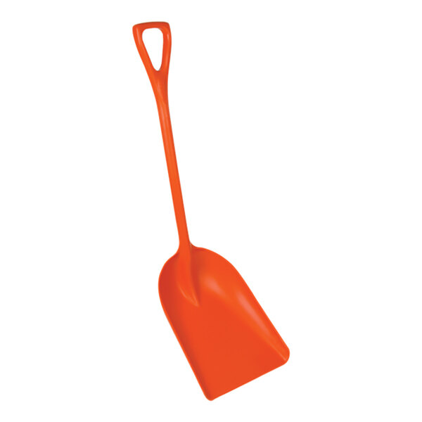 Vikan 14" Wide Orange One-Piece Polypropylene Food Service Shovel 69827