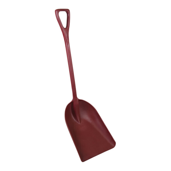 Vikan 14" Wide Red One-Piece Metal Detectable Polypropylene Food Service Shovel 6982MD4