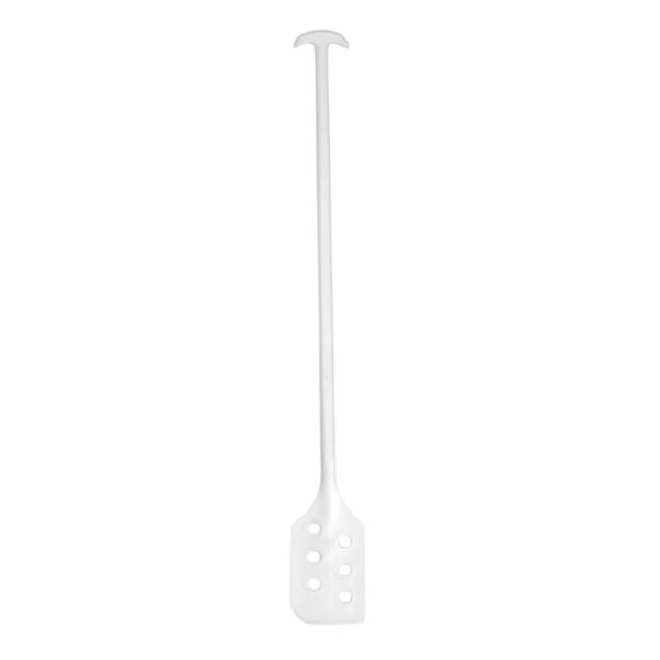 Vikan 52" x 6" White Polypropylene Mixing Paddle / Scraper with Holes 67765