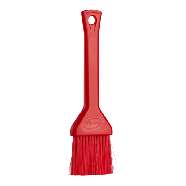 Vikan 2"W Red Polyester Bristle Pastry Brush with Plastic Handle 5552504