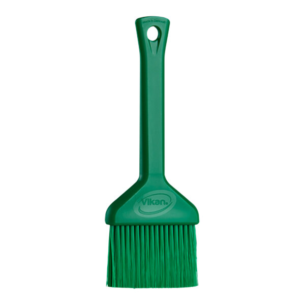 Vikan 2 3/4"W Green Polyester Bristle Pastry Brush with Plastic Handle 5552702