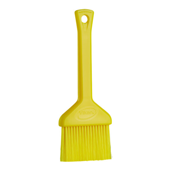 Vikan 2 3/4"W Yellow Polyester Bristle Pastry Brush with Plastic Handle 5552706