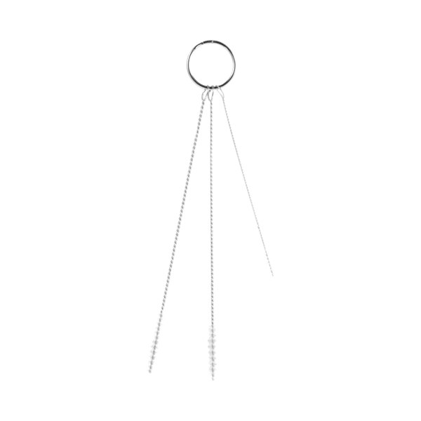 Vikan 1/16", 1/8", and 1/4" White Soft Polyester Tube Brush Set 53625