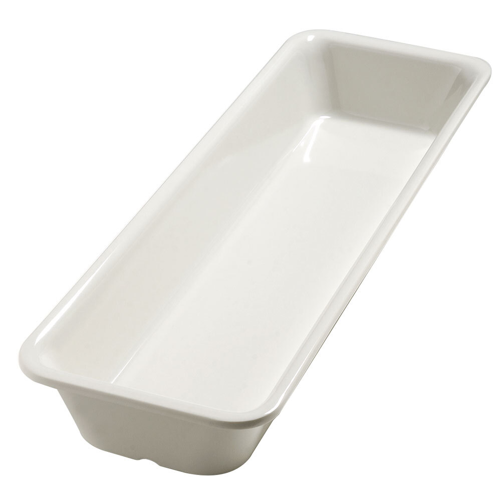Carlisle 5552837 Balsam Displayware Bavarian Cream Melamine 1/2 Size Long 2 1/2" Deep Food Pan - 6/Case