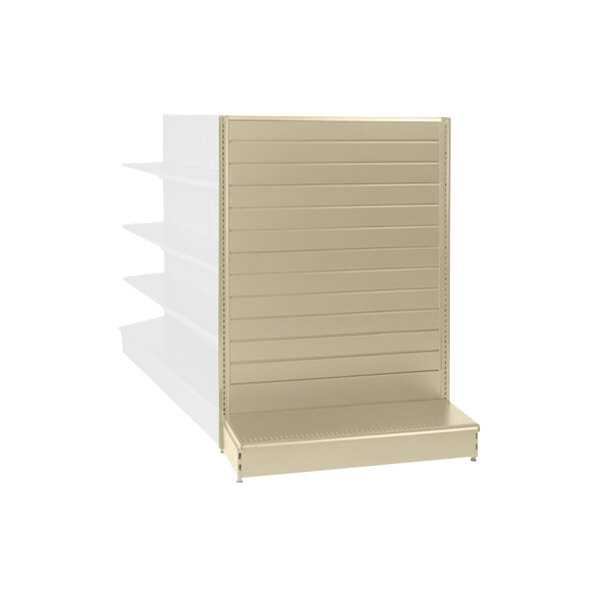 36" x 16" x 54" Beige Single-Sided Slatwall End Cap Gondola Merchandiser