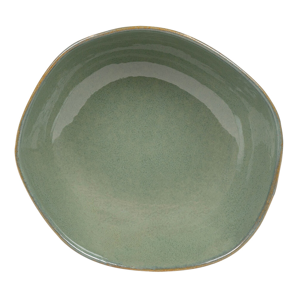 Front of the House Artefact 48 oz. Moss Round Porcelain Bowl - 4/Case