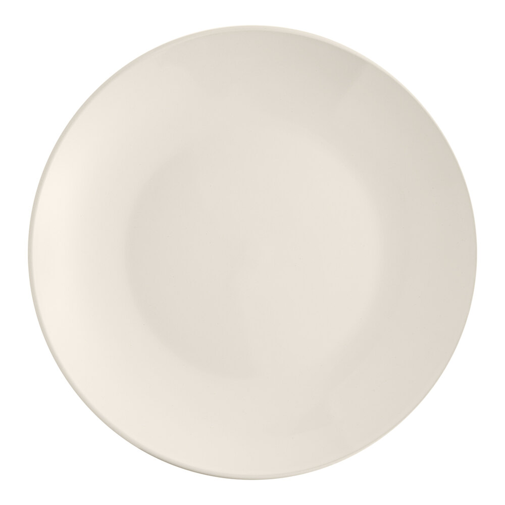Acopa 11" Round Ivory (American White) Coupe Stoneware Plate - 12/Case