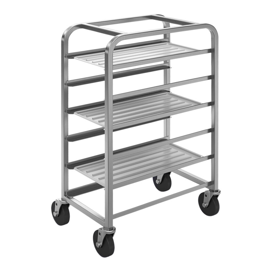 Winholt SS-126 End Load Stainless Steel Platter Cart - Six 12" Trays