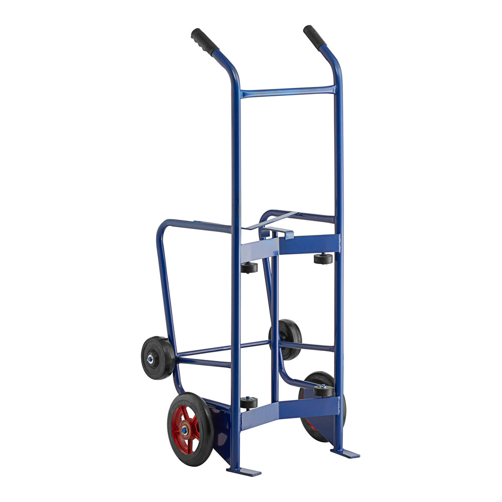 Lavex 900 lb. Steel Drum Hand Truck with (2) 10" Iron Wheels and (2) 6" Rubber Wheels