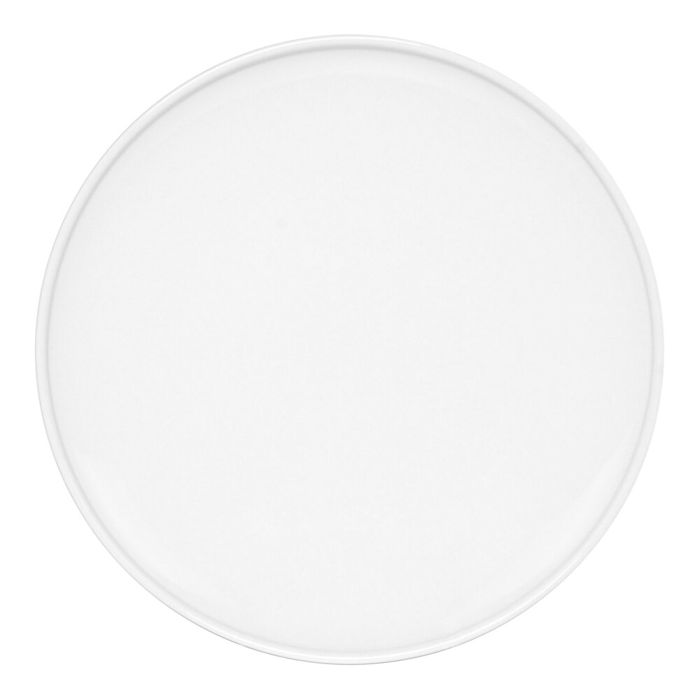 Front of the House Bevel 11" White Round Porcelain Plate - 4/Case