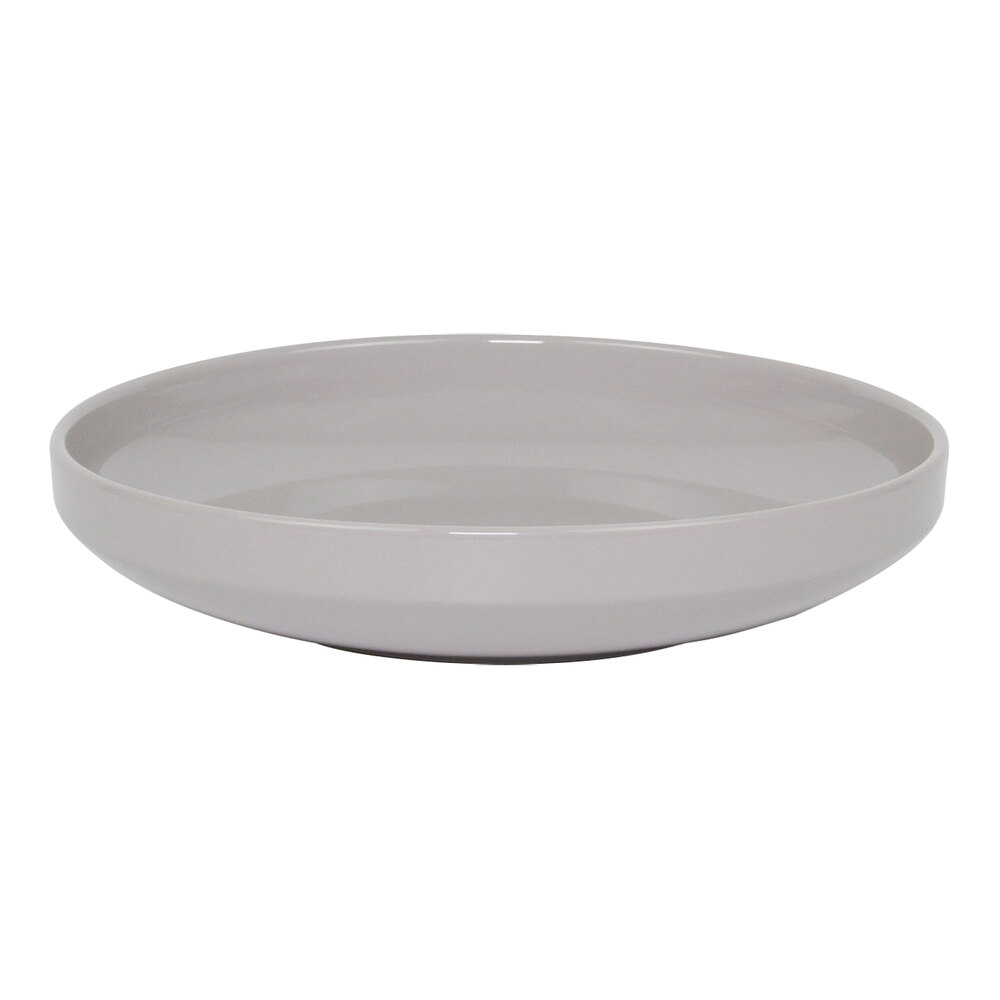 Front of the House Bevel 44 oz. Stone Round Porcelain Bowl - 4/Case