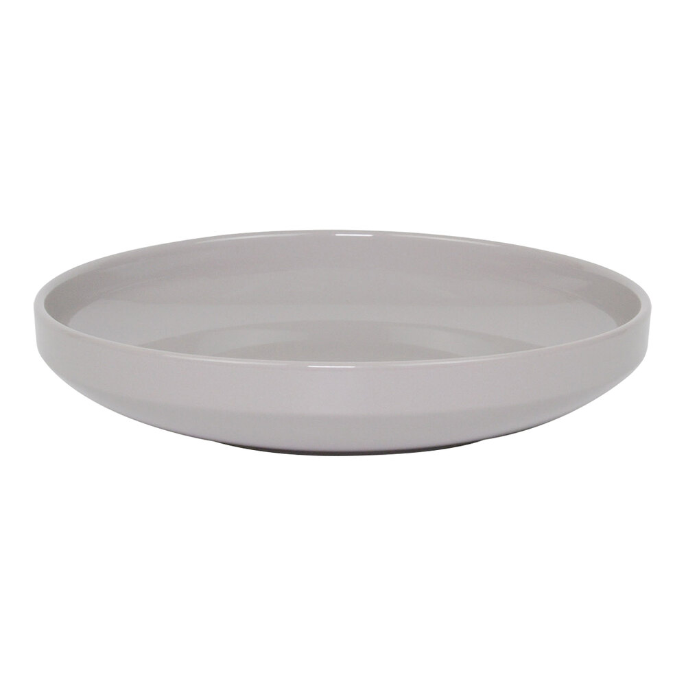 Front of the House Bevel 38 oz. Stone Round Porcelain Bowl - 4/Case