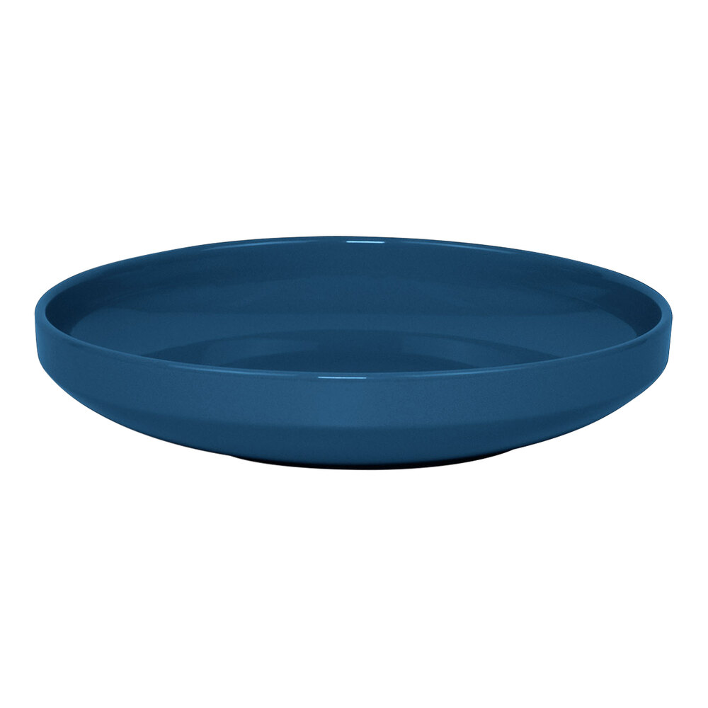 Front of the House Bevel 21 oz. Lapis Round Porcelain Bowl - 6/Case