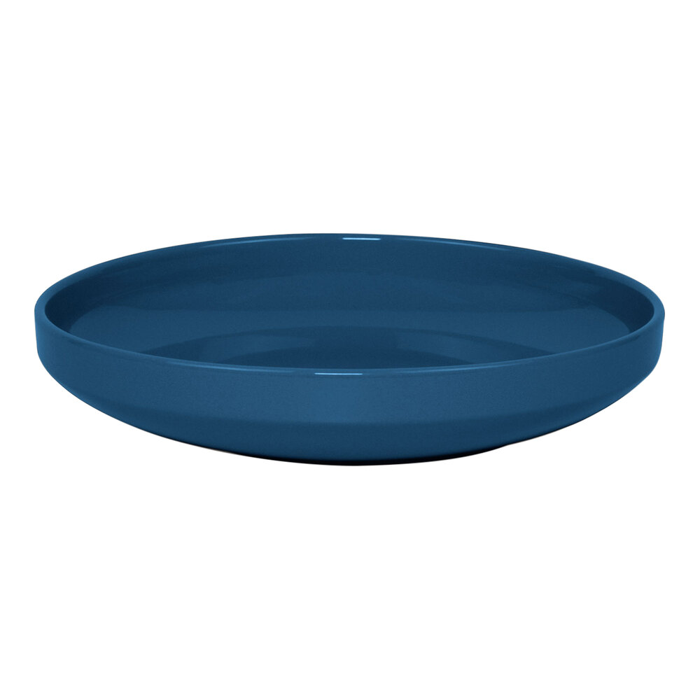 Front of the House Bevel 44 oz. Lapis Round Porcelain Bowl - 4/Case