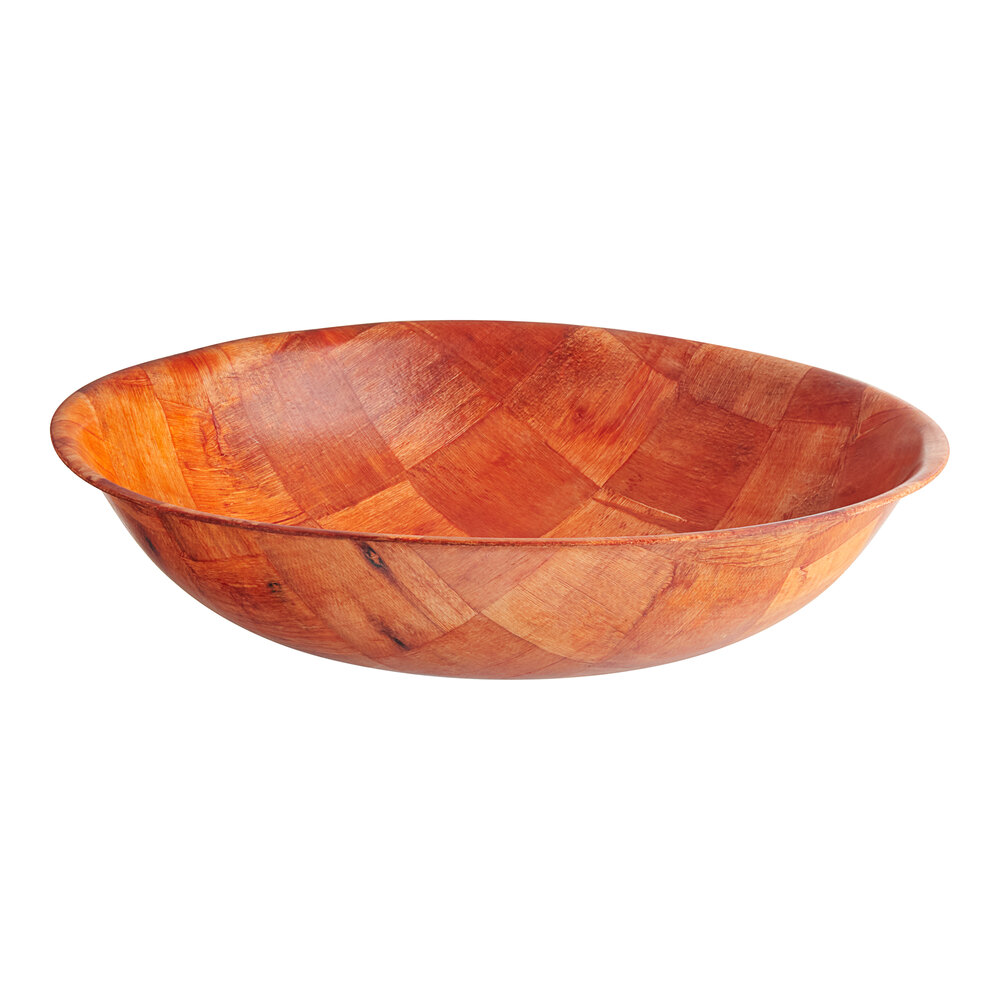 Choice 16" Woven Wood Salad Bowl